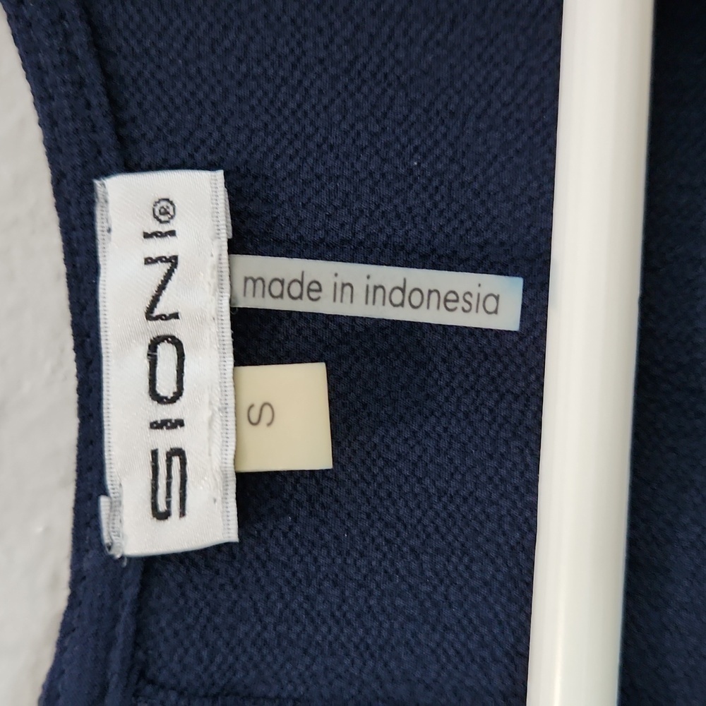 SIONI WOMANS NAVY SLEEVLESS BLOUSE SZ SMALL - Picture 3 of 7